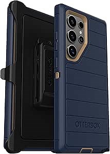 OtterBox Samsung Galaxy S24 Ultra (Only) - Defender Series Case - Blue Suede Shoes - Screenless - Rugged & Durable - with Port Protection - Holster Clip Included - Microbial Defense Protection