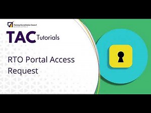 TAC Tutorials - RTO Portal Access Request