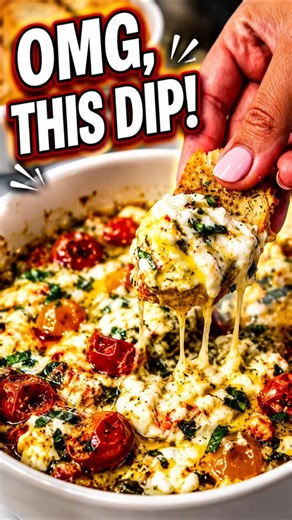 Is This The Best Tomato Burrata Dip Ever? (Recipe Inside) #shorts