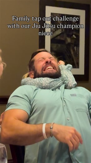 Jessica Von Hoven Jordan on Instagram: "Blacking out takes on a whole new meaning 😂 #jiujitsu #funnyvideos #familychallenge #familyfun #foryou #FYP"