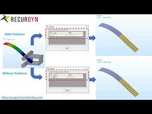 [RecurDyn] Extract the deformed body of the MBD model with/without Pre-Stress