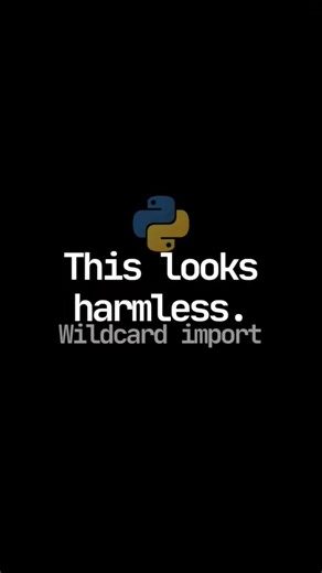 Wildcard imports: fewer keystrokes, more mysteries. #coding #programmerlife #pythonmodules