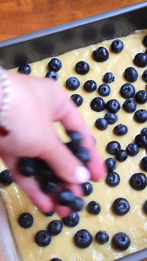 ⬇️ Recipe below! 🫐 This is the easiest Blueberry Cake you’ll ever bake! It requires no electric mixer and is so delicious. Recipe here - https://taffeybakery.com/simple-blueberry-cake/ or comment recipe and I’ll send it directly to your inbox! 💙 | Taffey Bakery