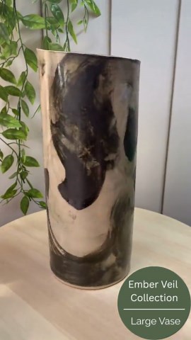 Handmade Wrapped Ceramic Vase: Red Black Neutral Glazed Stoneware, Sculptural Home Decor - Etsy UK