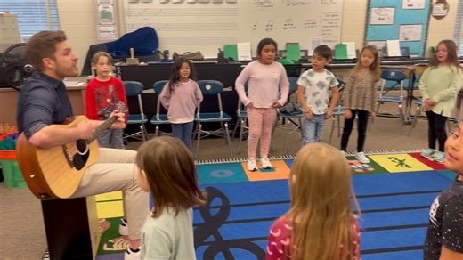 1.5K views · 39 reactions | Mr. Schmitt taught first grade the Up-Down song.  This simple children's song, with actions, helps our youngest musicians learn the concept of ups and downs in pitch. | Harrison Elementary School, School District of Janesville | Facebook