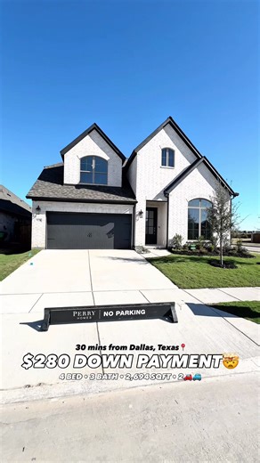 🏡$280 Down Gets You This Modern Texas NEW CONSTRUCTION near Dallas!💎 ✨Stunning Home Just 30 Minutes from Downtown Dallas! Home Features: ✔️4 Bedrooms | 3 Bathrooms ✔️2,694 SQFT | 2-Car Garage ✔️Perfect for Remote & Hybrid Workers ✔️Brand-New Home with WARRANTY If you are interested in buying or selling home Click the link in my bio to schedule a Consultation call 📞OR send me an email at Franklin@RogersHealy.com #explore #viral #trend #fyp #texas