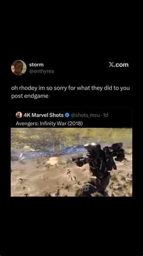 Sid Kumaran on Instagram: "War Machine can’t exist without Iron Man 🦿 #marvel #warmachine #doncheadle"