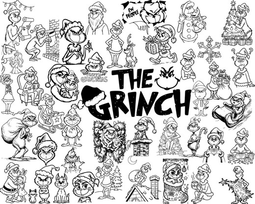 Grinch SVG Bundle | 40 Files – Christmas Green Character Holiday Funny Files More PNG   SVG | Instant Download for Cricut and Silhouette - Etsy