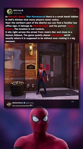 The Secret Daredevil Connection in Marvel's Spider-Man Remastered ⚖️👿 #SpiderMan