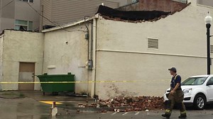 Strong Winds Blow Off Parts Of Brick Roof Of BA Building