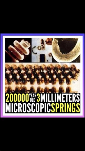 Forbidden truth on Instagram: "🔴 Ural Findings 🔺 These artifacts were discovered near the Ural Mountains, along the Narada River. They include microscopic springs and other components made of tungsten and molybdenum, each no larger than 3 millimeters. The age of these objects is estimated at 200,000 years. It is astonishing to consider who could have manufactured such precise components at that time. Interestingly, these were not the only remarkable finds in the area. . . . . . . . . #scary #s