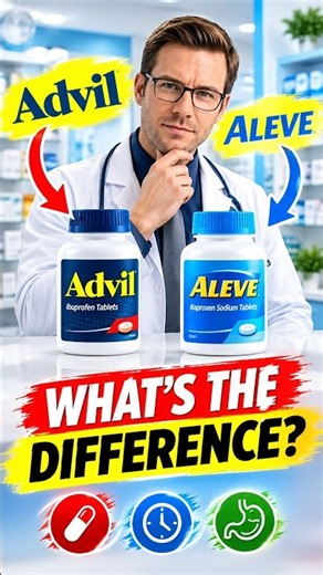 Advil vs Aleve: What’s the Difference? 💊 #pharmacy #advil #medicine #health