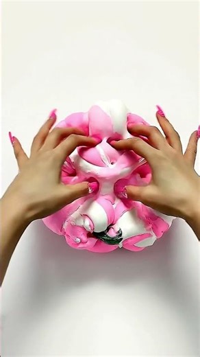 Pink Fluffy Pumpkin Butter Slime ASMR Satisfying Squish