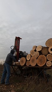 Splitting firewood with my home-made processor #firewood #woodworking #builtnotbought | Boys In The Woods