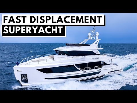 $10M HORIZON FD92 SUPERYACHT TOUR / Fast Displacement Power Yacht Tour