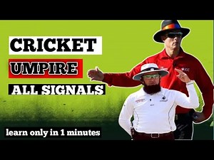 Cricket umpire signals | umpire signals in cricket | cricket | cricket science