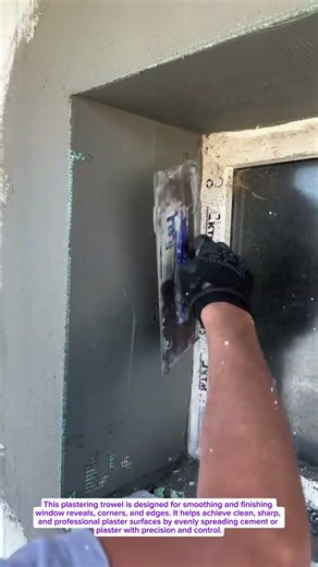Perfect Window Reveal Plastering with Professional Trowel | Satisfying Construction Finish