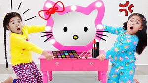 410K views · 4.7K reactions | Annie and Suri Dress Up and Play with Hello Kitty Toys and Makeup | Kids Play | Facebook