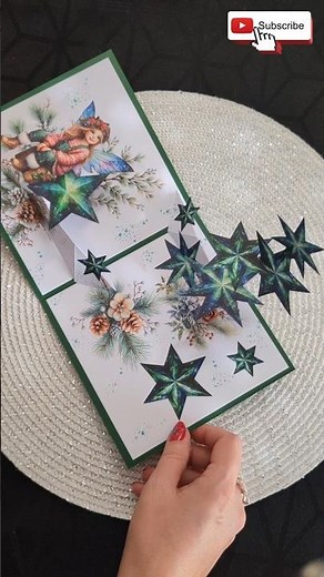 #christmas stars POP-UP CARD DIY #cardcreations #scrapbooking
