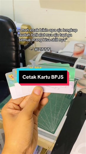 Enak banget alat lengkap cetak bpjs pakai mesin laminating & pemotong id card beli nya di @Sun Indonesia ✨ #izin #bpjs #percetakanpalembang #cetakkartu #palembangtiktok