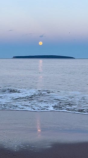 Magnifique lever de pleine lune au dessus de l’île Bonaventure 🌝 | Mylène Barlow Photographie