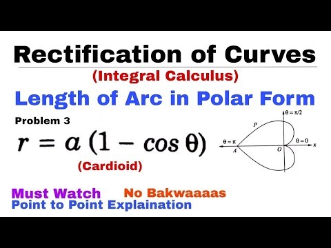 19. Rectification of Curves | Length of Curve in Polar Form | Problem 3 | Most Important Problem