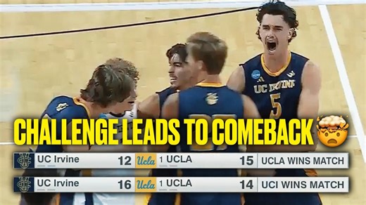 Intense UC Irvine-UCLA full 5th set in men's volleyball quarterfinals