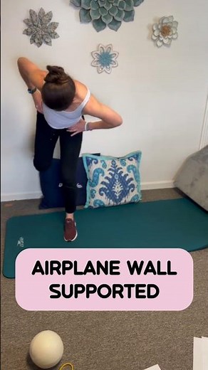 Airplane Wall Supported Exercise | Improve Balance, Glute Strength & Hip Stability