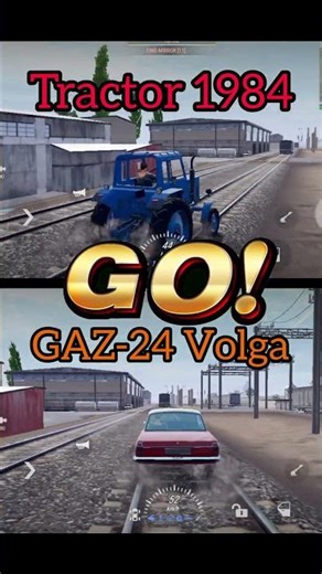Tractor vs GAZ-24 Volga – Epic Drag Race in MadOut2! 🚜💨