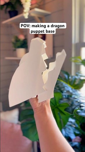 POV: Crafting A Dragon Puppet Base In Less Than 60 Seconds #dragonpuppets #paperdragon