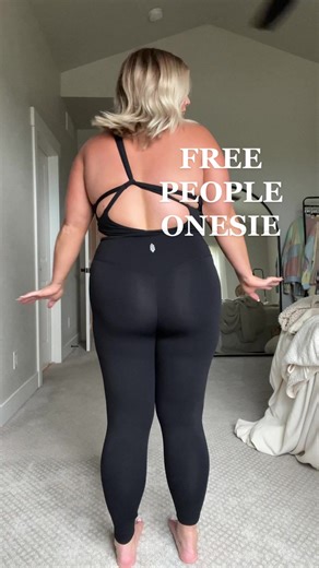 realistic try on of the viral free people onesie on a size large/xl body 💖 #freepeople #realistictryon #honestreview #curvybody #curvymodel #sizelarge #bodyrepresentation #bodypositivity #jumpsuit #onepiece #cleangirlaesthetic