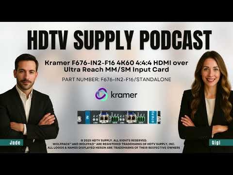 Kramer F676-IN2-F16 4K60 4:4:4 HDMI over Ultra Reach MM/SM Input Card
