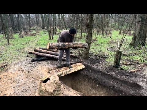Building a Secret Hut in the Wolf’s Lair | Hidden Hut in the Deep Forest