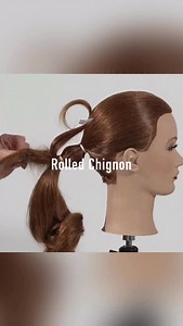 8.8K views · 222 reactions | Timeless, soft, and always elegant. A classic chignon never goes out of style.And if you’re looking for more styling ideas, you’ll find plenty on #SharonBlainOnline including this rolled chignon  | Sharon Blain Education | Facebook