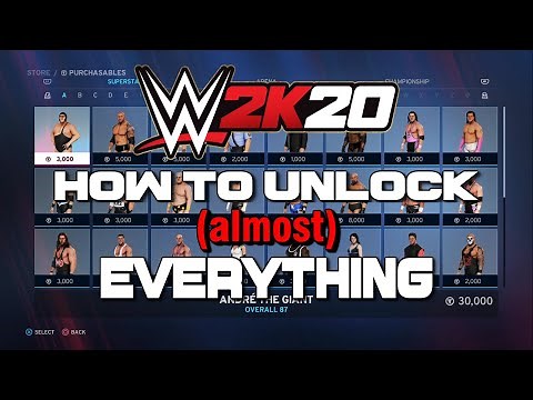 WWE 2K20 - How To Unlock (almost) Everything Tutorial