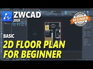 ZWCAD 2026 Basic Floor Plan Tutorial For Beginner