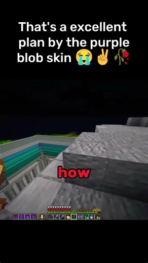 Looks like that purple blob is intelligent ✌️🥀 Minecraft Unstable Smp #shorts #memes