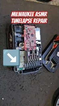 Milwaukee m18 battery 18v asmr timelapse repair