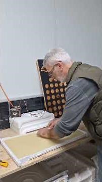 Setting up Primal Bee - Beeswax foundation into frame