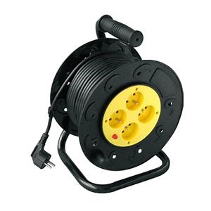 [Hot Item] Portable Cable Reel Holds up to 100 FT of Electrical Cord, Hose, or Rope Extension Cord Storage Reel with Metal Stand