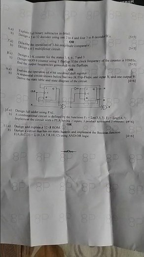 Digital electronics R22 2024 JNTUH question paper#de #r22 #jntuhexams