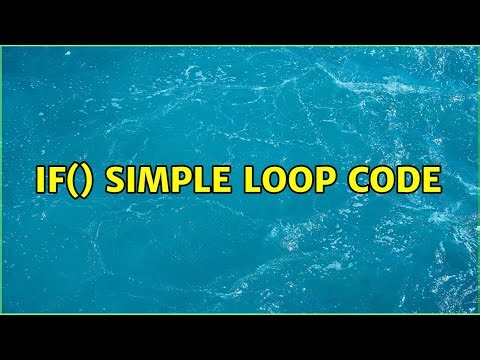 if() simple loop code