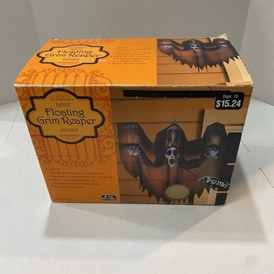 Gemmy Animated Floating Grim Reaper Scream Face - Works - Video | eBay