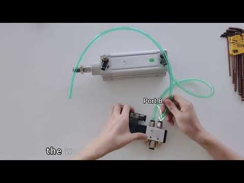 How do you install a pneumatic cylinder