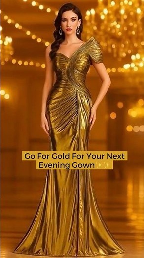 Go For Gold For Your Next Evening Gown #MetallicGoldGowns