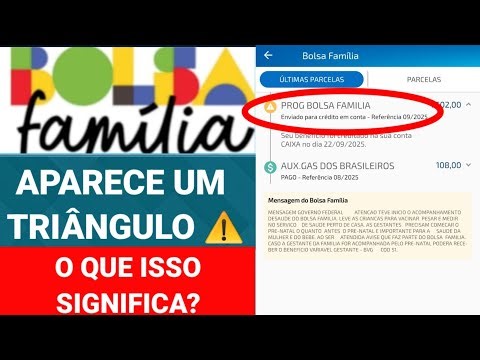 BOLSA FAMÍLIA CAIXA STATEMENT HAS ⚠️SENT FOR CREDIT IN ACCOUNT WHAT DOES THE YELLOW TRIANGLE MEAN?