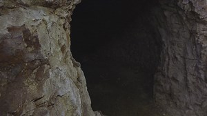 Entrance of a rock cave - Free Stock Video