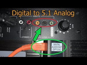 How To Use a 6 Channel 3.5mm Analog Surround Sound System With Optical/Digital Audio!