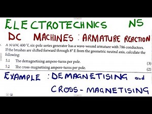 Electrotechnics N5 Armature Reaction example 1 ‪@mathszoneafricanmotives‬ ‪@mathwithlightone‬