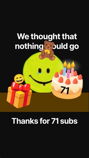 thank you all for 71subs